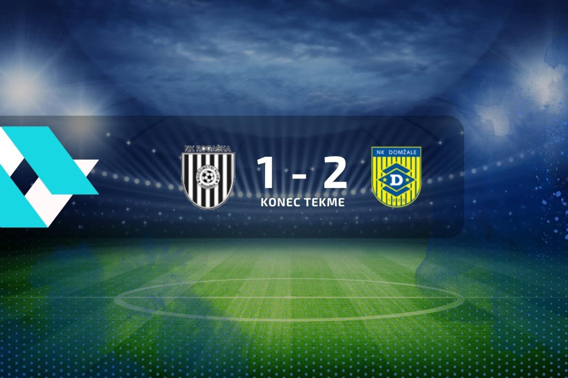 Nogometaši Domžal so premagali Rogaško z 2:1