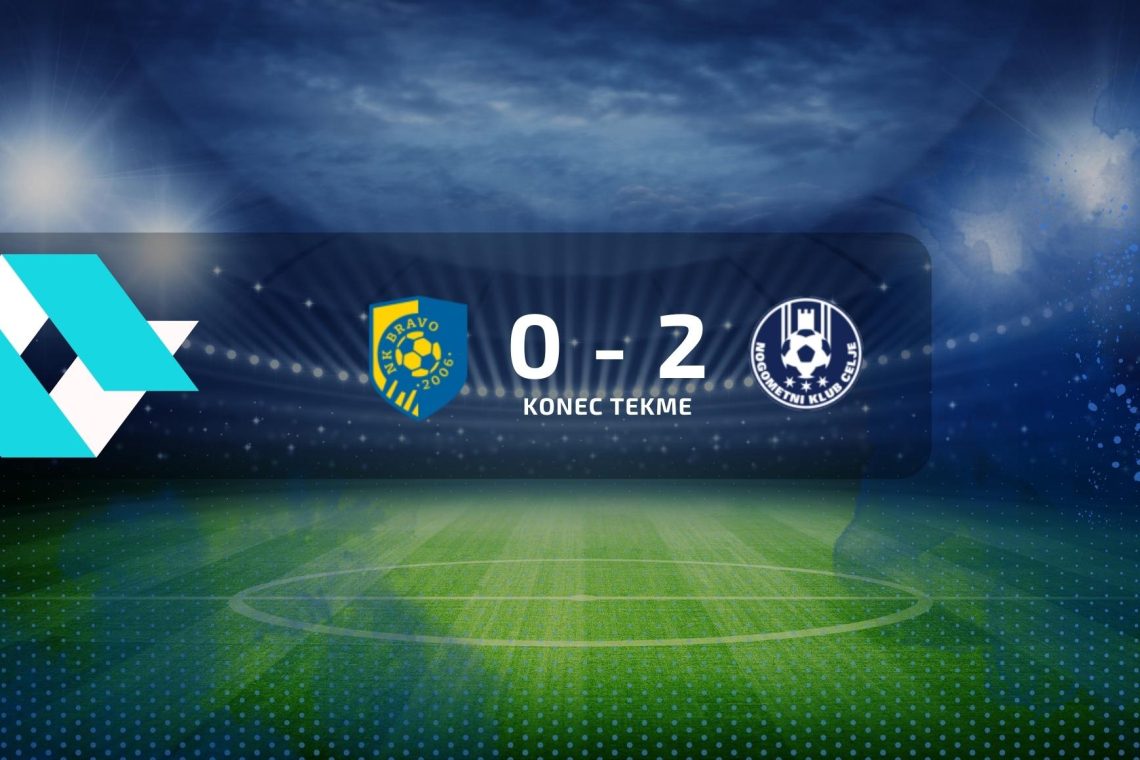 Nogometaši Brava so doma izgubili proti Celju z 0:2