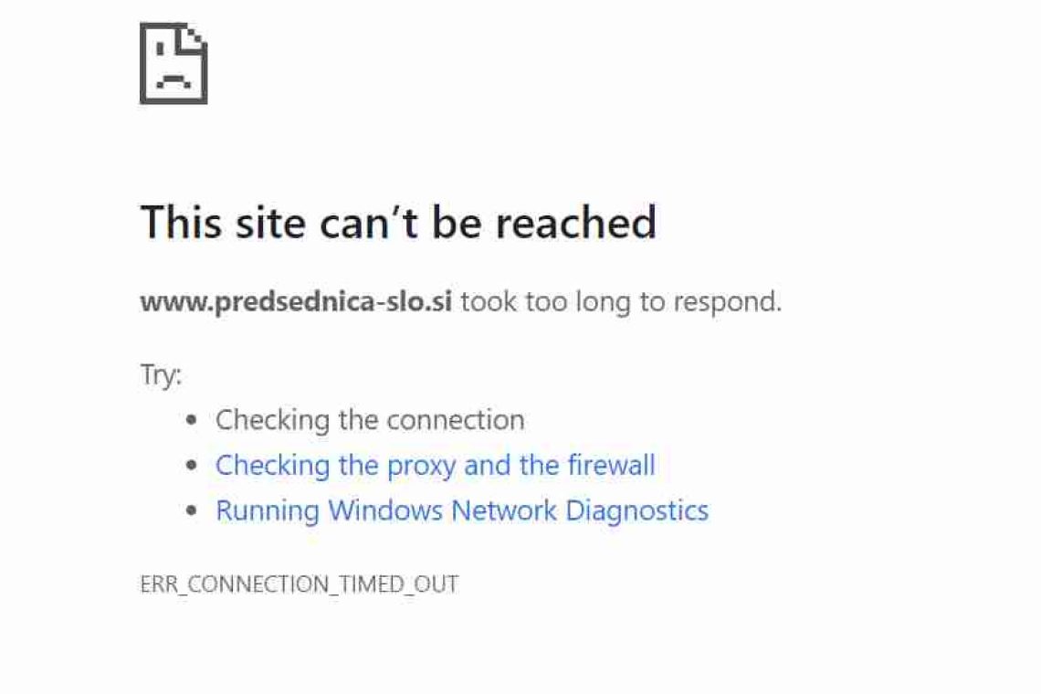 Spletna stran predsednice republike zaradi motenj nedosegljiva