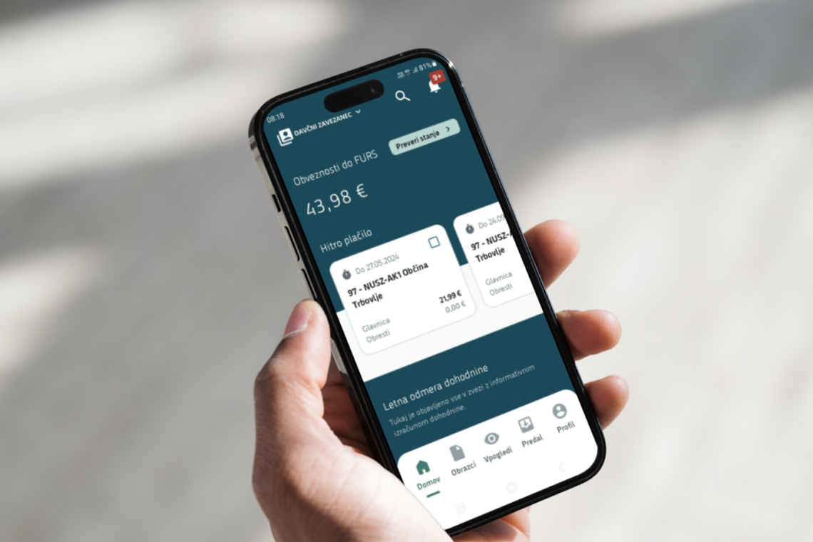 Prenovljena mobilna aplikacija eDavki