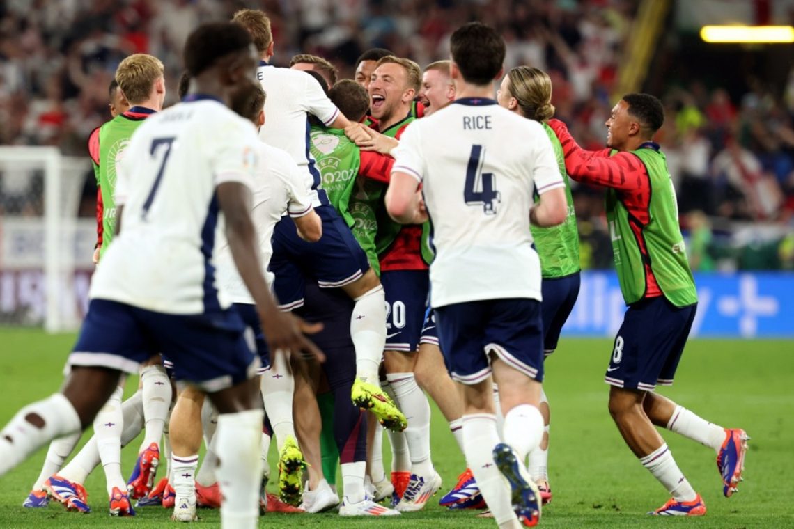 Nogometaši Anglije drugi finalisti EP v Nemčiji po polfinalni zmagi z 2:1 nad Nizozemsko
