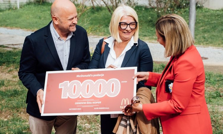 McDonald's z donacijo OŠ Koper omogočil nove igralne površine in prostor za umirjanje