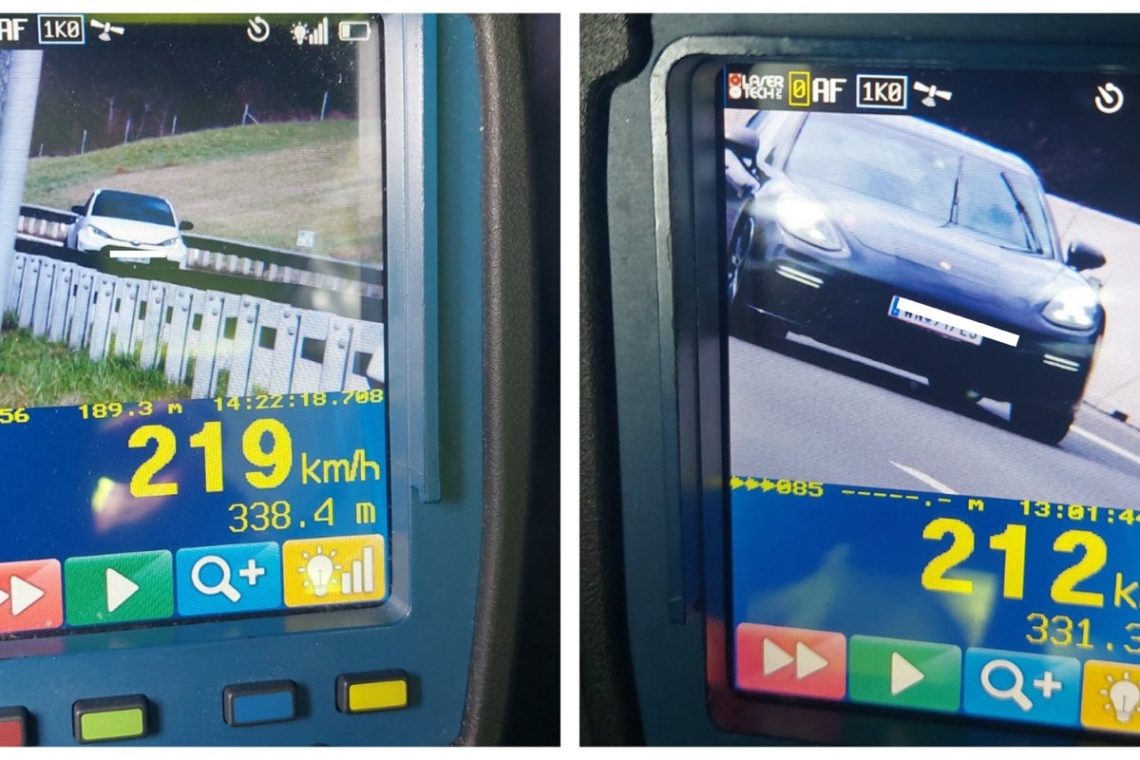 Celjski prometni policisti obravnavali dva voznika s hitrostjo prek 200 km/h