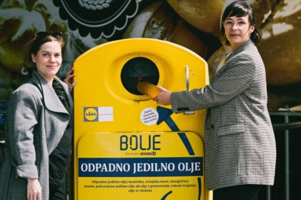 Lidl in Ekologi brez meja začeli zbiranje odpadnega jedilnega olja