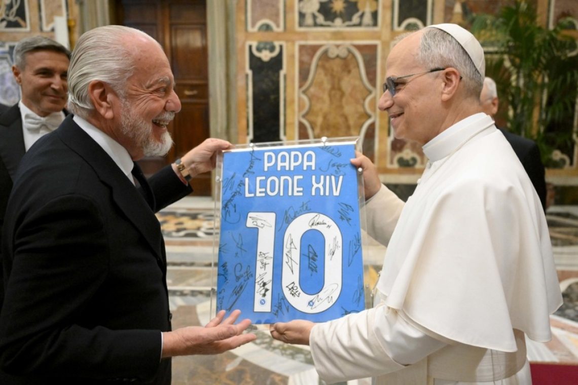 Papež Leon XIV. sprejel nogometaše Napolija in poudaril pomen sodelovanja